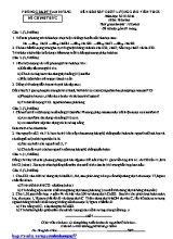 Đề khảo sát chất lượng giáo viên THCS môn Hóa học - Năm học 2015-2016 - Phòng GD & ĐT Tam Dương (Có đáp án)